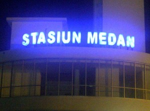 Lettering Stasiun Medan